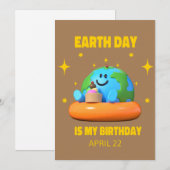 Dag van de Aarde Verjaardag 22 april Kaart (Voorkant / Achterkant)