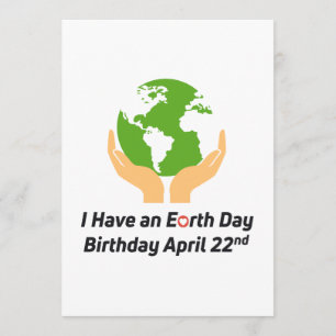 Dag van de Aarde Verjaardag 22 april Kaart
