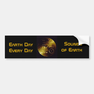 Dag van de Aarde - Voyager - Sounds of Earth goude Bumpersticker