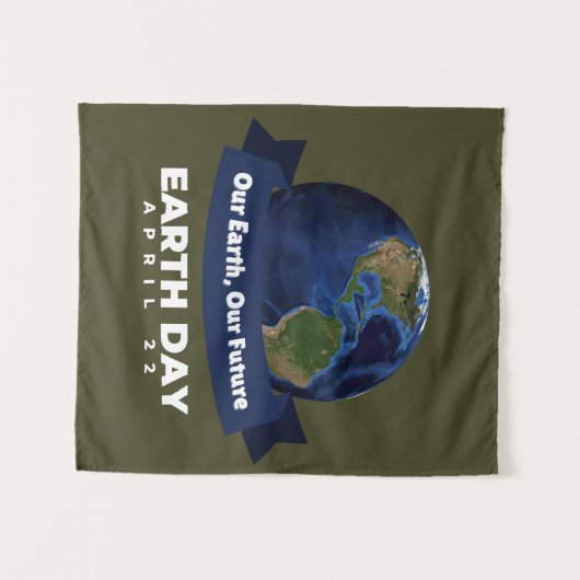Dag van de Aarde Wandkleed (Voorkant (horizontaal))