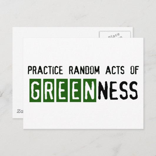 Dag van de Aarde - Wees groen Briefkaart (Voorkant / Achterkant)