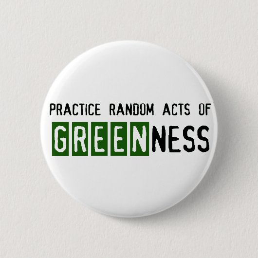 Dag van de Aarde - Wees groen Ronde Button 5,7 Cm (Voorkant)