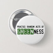 Dag van de Aarde - Wees groen Ronde Button 5,7 Cm (Voorkant /achterkant)