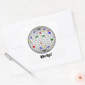 Dag van de Aarde, wireframe, gepersonaliseerd Vierkante Sticker (Envelop)