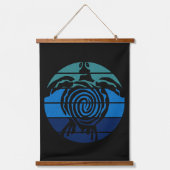 Dag van de Aarde, Zee schildpad, Reinig de Oceaan Hangend Wandkleed (Voorkant)