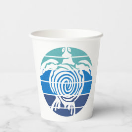 Dag van de Aarde, Zee schildpad, Reinig de Oceaan Papieren Bekers