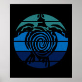 Dag van de Aarde, Zee schildpad, Reinig de Oceaan Poster (Voorkant)