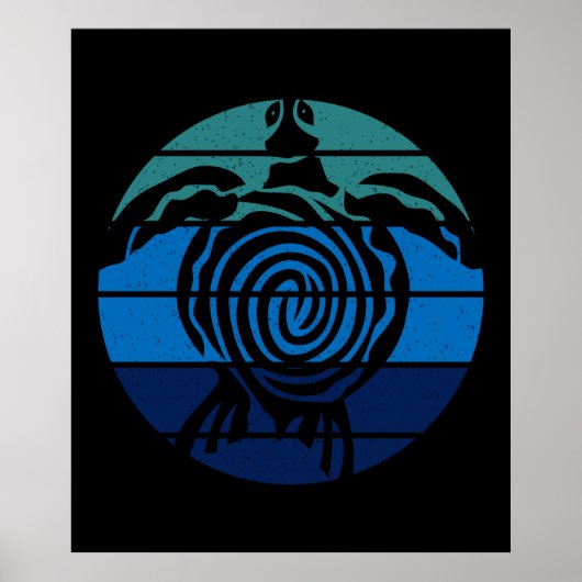 Dag van de Aarde, Zee schildpad, Reinig de Oceaan Poster (Voorkant)