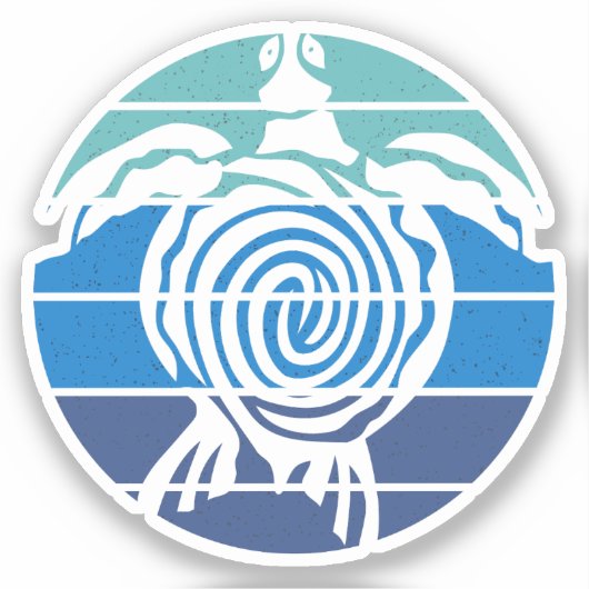 Dag van de Aarde, Zee schildpad, Reinig de Oceaan Sticker (Voorkant)