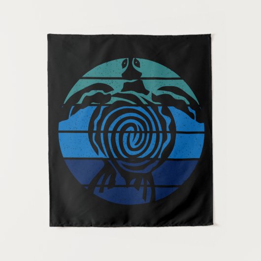 Dag van de Aarde, Zee schildpad, Reinig de Oceaan Wandkleed (Voorkant)