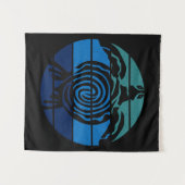 Dag van de Aarde, Zee schildpad, Reinig de Oceaan Wandkleed (Voorkant (horizontaal))