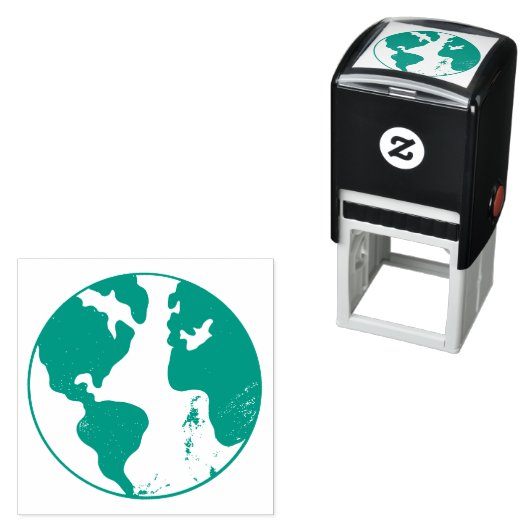 Dag van de Aarde Zelfinktende Stempel (In situ)