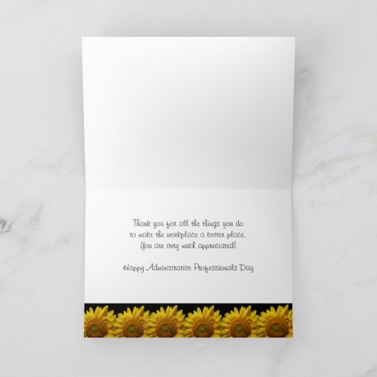 Dag van de Administratieve Beroepsbeoefenaren Dank Bedankkaart (Binnen)
