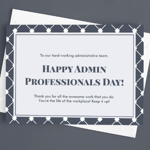 Dag van de administratieve professionals briefkaart