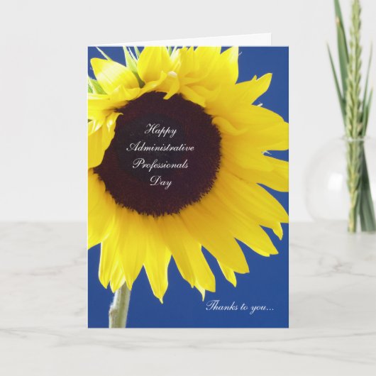 Dag van de Administratieve Professionals Kaart --  (Voorkant)