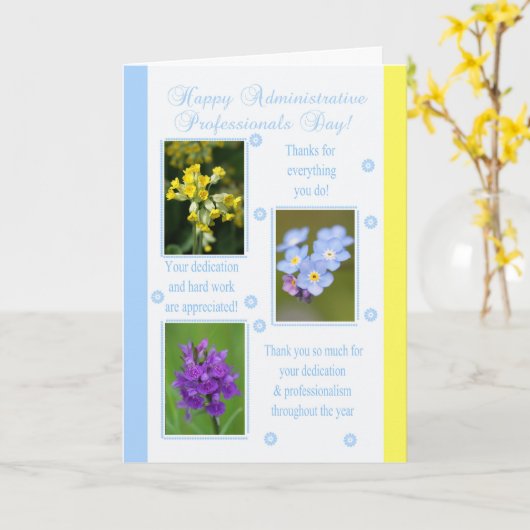 Dag van de Administratieve Professionals Kaart - S (Gele Bloem)