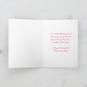 Dag van de Administratieve Professionals Roze Tulp Feestdagen Kaart (Binnen)