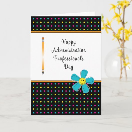 Dag van de Administratieve Professionals Wenskaart Kaart (Gele Bloem)