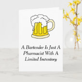 Dag van de Apotheker Grappig Wenskaart Kaart (Gele Bloem)