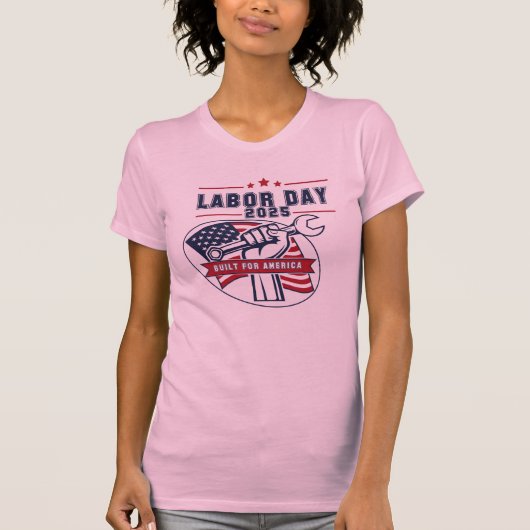 Dag van de Arbeid 2025 USA Fist T-shirt (Voorkant)