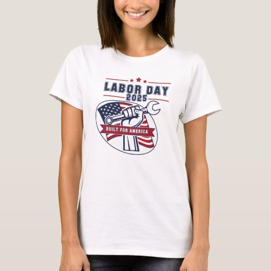 Dag van de Arbeid 2025 USA Fist T-shirt (Voorkant)