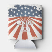 Dag van de Arbeid Amerikaanse vlag Blikjeskoeler (Achterkant)