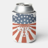 Dag van de Arbeid Amerikaanse vlag Blikjeskoeler (Blikje Achterkant)