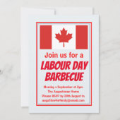 DAG VAN DE ARBEID BBQ BARBECUE Canada Vlag Geperso Kaart (Voorkant)