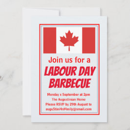 DAG VAN DE ARBEID BBQ BARBECUE Canada Vlag Geperso Kaart