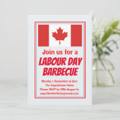 DAG VAN DE ARBEID BBQ BARBECUE Canada Vlag Geperso Kaart (Staand voorkant)