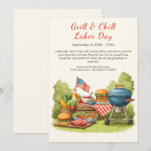 Dag van de Arbeid BBQ Bier Uitnodiging – Patriotti (Voorkant / Achterkant)