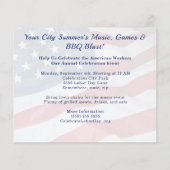 Dag van de Arbeid BBQ Grill Familie Stad Celebrati Flyer (Achterkant)