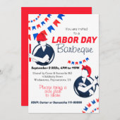 Dag van de Arbeid BBQ Party Arbeider Patriottisch Kaart (Voorkant / Achterkant)