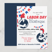 Dag van de Arbeid BBQ Party Arbeider Patriottisch Kaart (Voorkant / Achterkant)