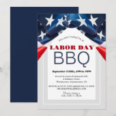 Dag van de Arbeid BBQ Party Arbeider Patriottische Kaart (Voorkant / Achterkant)