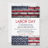 Dag van de Arbeid BBQ Party Arbeider Patriottische Kaart (Voorkant)