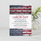 Dag van de Arbeid BBQ Party Arbeider Patriottische Kaart (Staand voorkant)