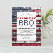 Dag van de Arbeid BBQ Party Arbeider Patriottische Kaart (Staand voorkant)