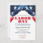 Dag van de Arbeid BBQ Party Arbeider Patriottische Kaart (Voorkant)