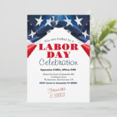 Dag van de Arbeid BBQ Party Arbeider Patriottische Kaart (Staand voorkant)