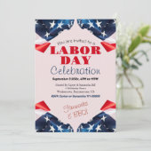 Dag van de Arbeid BBQ Party Arbeider Patriottische Kaart (Staand voorkant)