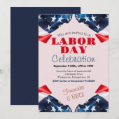 Dag van de Arbeid BBQ Party Arbeider Patriottische Kaart (Voorkant / Achterkant)