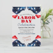Dag van de Arbeid BBQ Party Arbeider Patriottische Kaart (Staand voorkant)