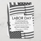Dag van de Arbeid BBQ Party Arbeider Patriottische Kaart (Voorkant / Achterkant)