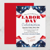 Dag van de Arbeid BBQ Party Arbeider Patriottische Kaart (Voorkant / Achterkant)