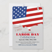 Dag van de Arbeid BBQ Party Arbeider Patriottische Kaart (Voorkant)