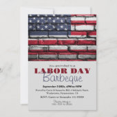 Dag van de Arbeid BBQ Party Arbeider Patriottische Kaart (Voorkant)