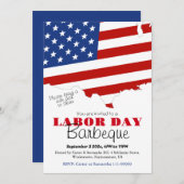 Dag van de Arbeid BBQ Party Arbeider Patriottische Kaart (Voorkant / Achterkant)