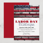 Dag van de Arbeid BBQ Party Arbeider Patriottische Kaart (Voorkant / Achterkant)