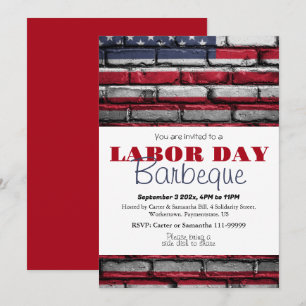Dag van de Arbeid BBQ Party Arbeider Patriottische Kaart